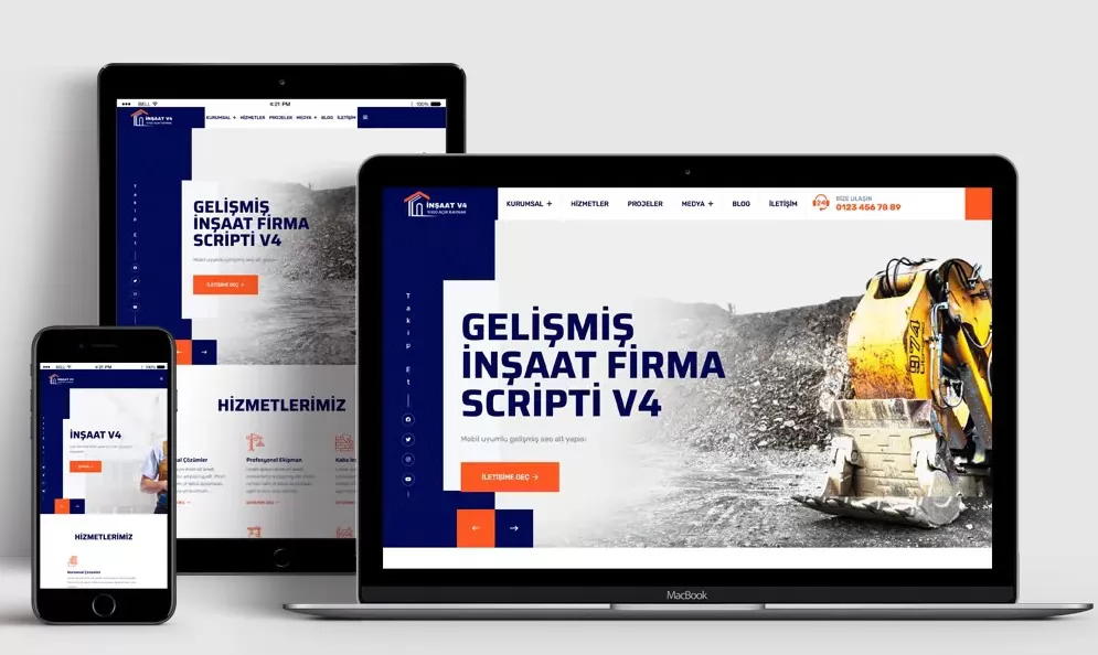 İnşaat Firma Web Tasarım V4